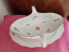 Meissen Streublümchen + Golddekor 1 Sauciere 1. Wahl Knaufzeit