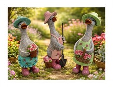 3er Set Garten Ente Gärtner