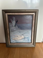 Kunst Original Gemälde Öl Bild Katharina Zipser geb. 1931 Im Winter Rutzmoser