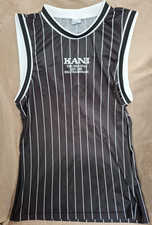 Karl Kani KK Retro Basketball Tank Top schwarz/weiß Nadelstreifen Herren