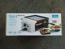 Stöckli Raclette + Pizza Grill Four4 Basisgerät  Hotston+ Keramikschalenset NEU 