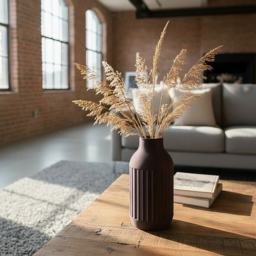 Vase modern schwarz 17cm - modern,