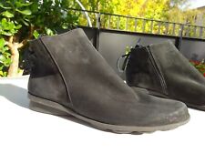 ARCHE Damen Schuhe Stiefeletten Soft Leder Nubuk Schwarz France Gr.36 Neuw