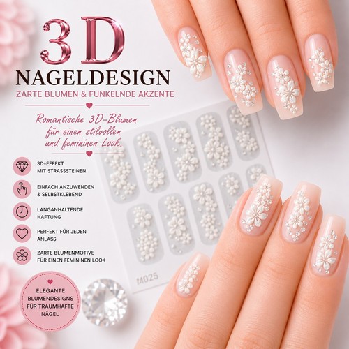 Nail art sticker - 3d,