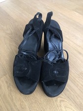 Schöne Gucci Vintage Schuhe Wedges Gr 40 Wildleder 