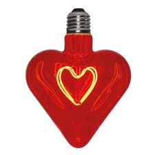 LED-Glas-Herz rot E27 5W