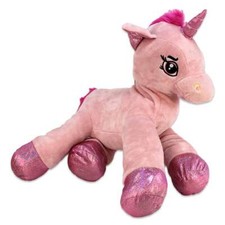 Plüsch Einhorn liegend rosa -