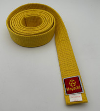 Hayashi 100% Baumwolle 260cm gelber Gürtel Gurt Karate Kampfsport Judo
