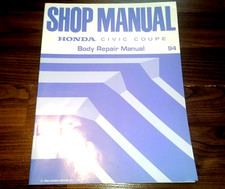 HONDA CIVIC COUPE 1993-1996 KAROSSERIE Unfall INSTANDSETZUNG WERKSTATT HANDBUCH