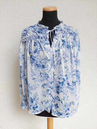 Blau weiß millefleur - weiß,