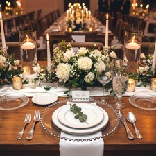 Glas Untersetzer 32 cm Platzteller Dekoteller Servierteller Unterteller Teller