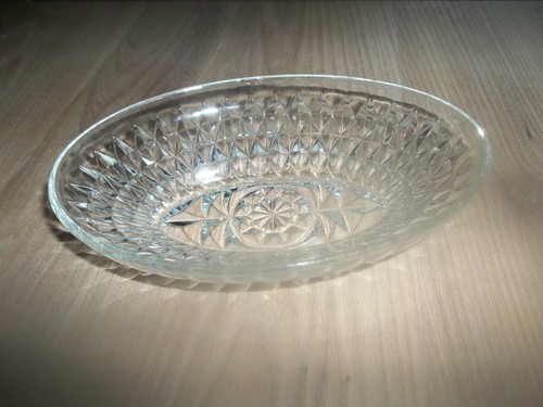 Glas dessert schale oval 13cm - glas-dessert-schale,
