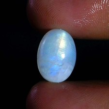 Weißer Regenbogen MONDSTEIN Oval Cabochon Natur Lose Edelstein 15x11x06 mm...