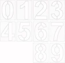 Zahlen Schablonen 10 Stück 4 Inch Wiederverwendbar Parkplatzmarkierung