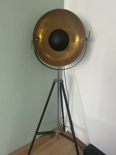 Schwarz goldene stehlampe - schwarz-goldene,