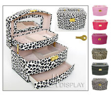 Schmuckkasten Schmuckkoffer Schmuckschatulle Schmuckkästchen Rot Rosa Leopard