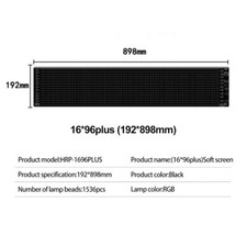 LED Auto Display Laufschrift Werbung Reklame Lauftext Scrollen Display Flexibel