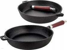 Gusseisenpfannen mit Griff 20cm / 24cm / 28cm / 30cm | Kinghoff