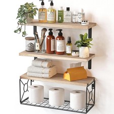 Badezimmerregale,Schwebende Holzregale,Schwebende Wandregale für Schlafzimmer DE