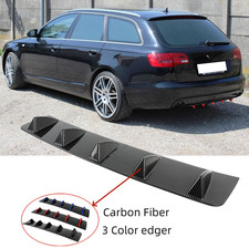 Carbon Optik Heckdiffusor Ansatz Spoiler Diffusor Hecklippe für Audi A6 4F Limo