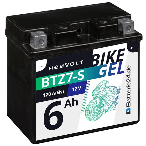 Gel motorradbatterie 6ah 12v - gel,