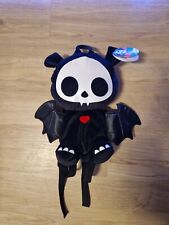 Rare Skelanimals Backpack Diego the Bat black Gothic Plush Bag with tag