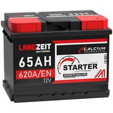 LANGZEIT Autobatterie 12V 65Ah Batterie statt 54Ah 55Ah 56Ah 60Ah 61Ah 62Ah 64Ah