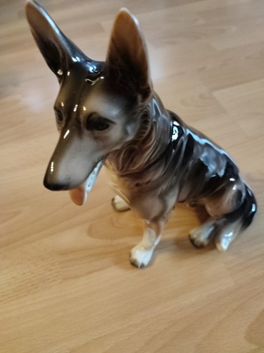Vintage schäferhund porzellan - vintage,