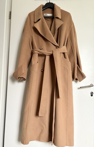 Zara mantel wollmantel beige - wollmantel,
