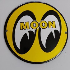 MOON EYES Tür Emailschild MAKELLOS Werkstatt Garage Parkplatz Hot Rod Tür Schild