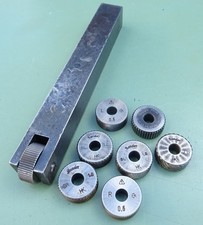 Rändelwerkzeug 18x18x140mm 8 Rändelrad 20x8x6 L R BL BR G Rändel Werkzeug Halter