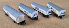 Konvolut PIKO 4 x Kühlwagen versch. Ausführung mit Graffiti Spur N DDR gebr. 