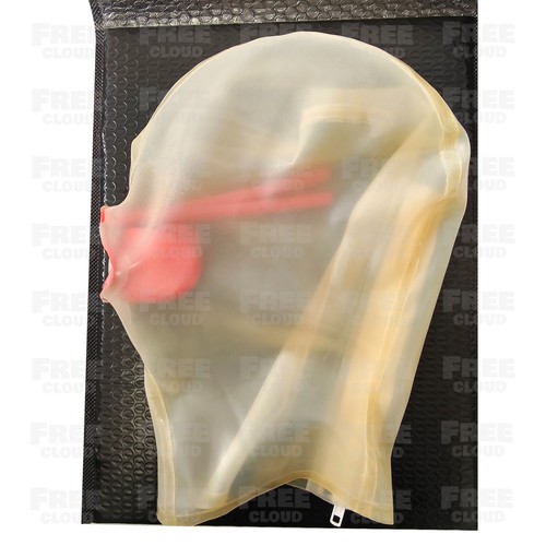 Clear latex haube augen - clear,