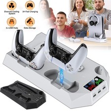 PS5 Standfuß Ständer Controller Ladestation Slim Lüfter Halterung Stufige Kühler