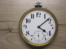 Übergroße 78 mm alte schöne seltene Doxa Einbauuhr Borduhr verglaster Boden !