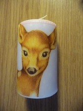 Deko Kerze - Tiere Reh Kitz schöne Augen