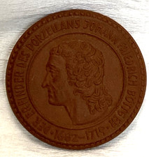 DDR Porzellan Medaille Meissen