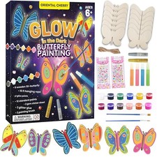 Basteln Mädchen 6+ Jahre, Schmetterling Malset für Kinder Malen Kinder Geschenk