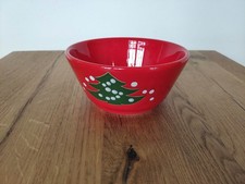 Wächtersbach Keramik Schüssel rot Tannenbäume 12,5 cm Durchmesser * wie neu