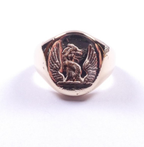 Goldring karat gelbes - 9, wappen