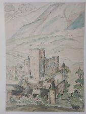 Tusche-Zeichnung: Burg Landeck