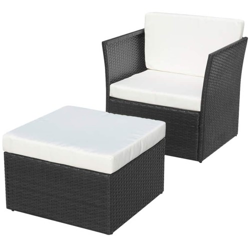 Polyrattan gartensessel mit - polyrattan,