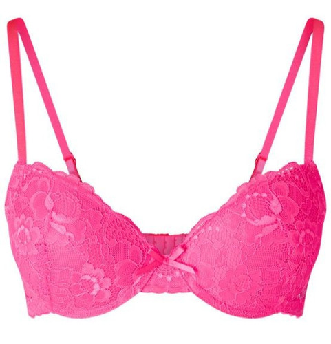 Damen mit spitze neonpink - damen,