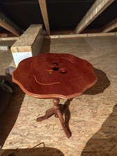 Holz Intarsien Tisch Beistell