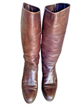 Echt Lederstiefel gefüttert mit Lammfell  37  braun italy  Caiman vintage