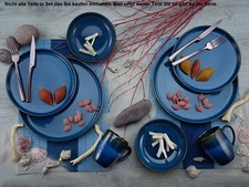 Uno Atlantico Kombiservice 16 tlg für 4 Personen Steinzeug Blau CreaTable 23186