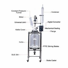 100L Doppelmantel Rührglasreaktor