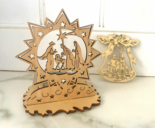 Set weihnachtsschmuck holz - weihnachtsschmuck,