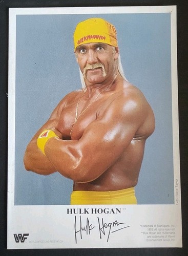 Wwf autogrammkarte hulk hogan - wwf,