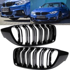 Set Doppelsteg Kühlergrill Schwarz Glanz für BMW 4er F32 F33 F36 + M4 alle Fzg.